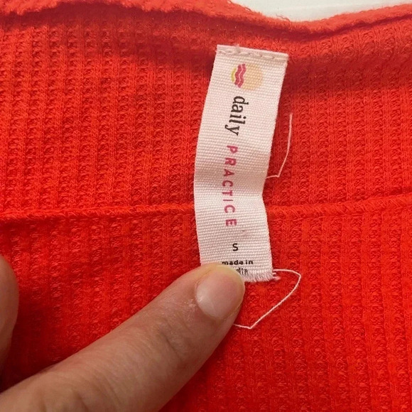 3 FOR $15 DAILY PRACTICE ANTHROPOLOGIE POCKET WAFFLE BLOUSE ТОР Size Small - Picture 3 of 7